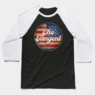 American Flag Personalized Tangent Proud Name Birthday Baseball T-Shirt